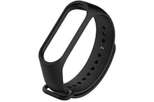 Trifty Mi Band 5 Strap Soft Silicone Wristband Band Strap Belt for Xiaomi (Black)