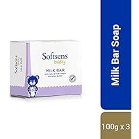 Softsens Baby Milk Bar Soap, with Natural Milk Cream & Shea Butter- Save Rs. 30/- 300g (100g x 3) Value Pack