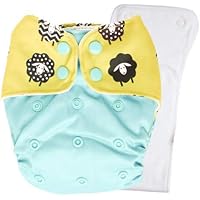 Bouncing Peaches PeachPERFECT V1.0 Cloth Diaper Dolly with Organic Cotton Insert (One Size)