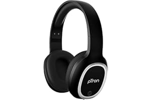 pTron Studio Over Ear Bluetooth 5.0 Wireless Headphones with Mic, Hi-Fi Sound with Deep Bass, 12Hrs Playback, Ergonomic & Lig