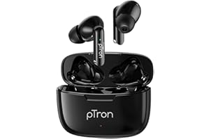 PTron Bassbuds Duo Bluetooth Truly Wireless in Ear Earbuds with Mic (Black)