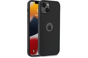 Egotude Soft Slim Flexible Silicone Back Cover Case for iPhone 13 (Matte Black, TPU)