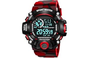 Frozil Digital Watch Shockproof Multi-Functional Automatic Full Black Color Strap Waterproof Digital Sports Watch for Men's K