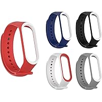 Rapidotzz Pack of 5 Straps/Belts/Bands Compatible for Xiaomi MI Band 3 and Band 4 for MI3 and MI4