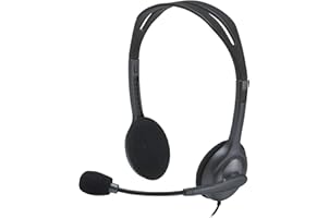 Logitech H111 Wired On Ear Headphones With Mic Black