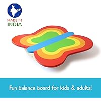 Shumee Wooden Butterfly Balance Board (3 Years+) - Indoor & Outdoor Activity Fitness Toy for Kids