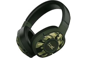 boAt Rockerz 550 Wireless Bluetooth Over The Ear Headphones with Mic (Army Green)