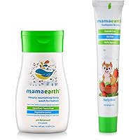 Mamaearth Deeply Nourishing Body Wash + Berry Blast Kids Toothpaste