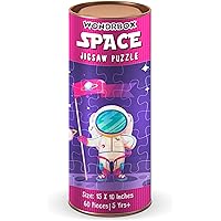 WONDRBOX Space Jigsaw Puzzles for Kids Age 5 Years and up | 60 Pieces | Size 15X10 inch | Best Birthday Gift for Kids