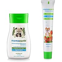 Mamaearth Moisturizing Daily Lotion for Babies + Berry Blast Kids Toothpaste
