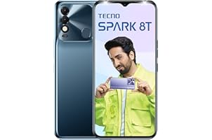 Tecno Spark 8T (Atlantic Blue,7GB Expandable RAM, 64GB Storage)| 50MP AI Camera | 6.6" FHD+Display | 5000mAh