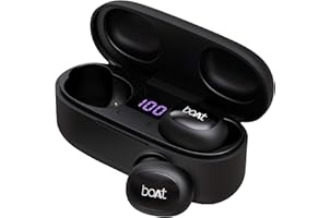 boAt Airdopes 121v2 True Wireless Earbuds with Upto 14 Hours Playback, Lightweight Earbuds, 8MM Drivers, LED Indicators and M