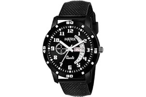 Matrix Day & Date Display Analog Wrist Watch for Men & Boys