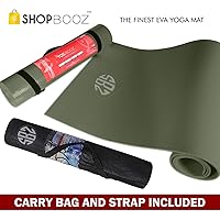 SBZ - SHOPBOOZ Yoga Mat Anti Skid Yogamat for Gym Workout and Flooring Exercise - Long Size Yoga Mat with Strap for Men Women