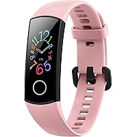 HONOR Band 5 (CoralPink)- Waterproof Full Color AMOLED Touchscreen, SpO2 (Blood Oxygen), Music Control, Watch Faces Store, up to 14 Day Battery Life