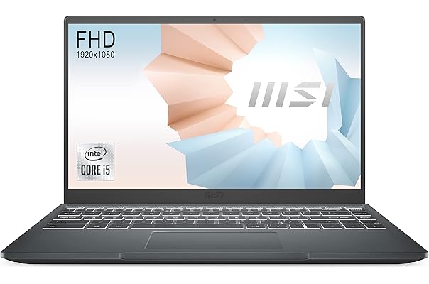 MSI Modern 14, Intel i5-10210U, 14" FHD IPS-Level 60Hz Panel Laptop (8GB/512GB NVMe SSD/Windows 10 Home/Intel UHD Graphics/Ca