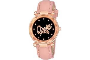 CERO Queen Dial Leathers Strap Analog Women and Girls Watch