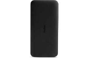 Redmi 10000 mAh Fast Charging Slim Power Bank (Black, 10W Fast Charging, Dual Ports)