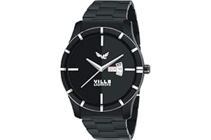 VILLS LAURRENS Analogue Men's Watch (Black Dial Black Colored Strap)