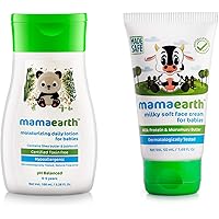 Mamaearth Moisturizing Daily Lotion for Babies + Milky Soft Natural Baby Face Cream for Babies