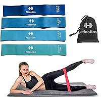 Fitlastics Resistance Loop Bands Set for Squats, Stretching, Strength Training Exercises, Hips & Glutes Heavy Workouts for Men & Women