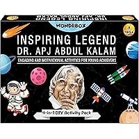 WondrBox educational toy - Inspiring Legend: Dr. APJ Abdul Kalam (4-in-1 )learning games for 8 year old, Multicolor