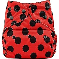 Bumberry Reusable Diaper Cover Without Insert (Lady Bug, Multicolor)
