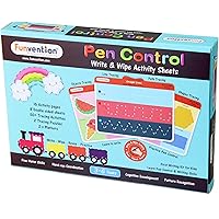 Funvention- for Little Scientist in Every Kid Learn Pen Practice and Writing Skills Educational Pen Control Write and Wipe Activity Sheets Game (3-6 Years)