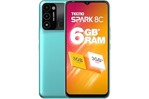 Tecno Spark 8C Turquoise Cyan (3GB+64GB) | Upto 6GB RAM |90Hz Refresh Rate |6.6" HD+ Display | 5000mAh |13MP Dual Camera| IPX