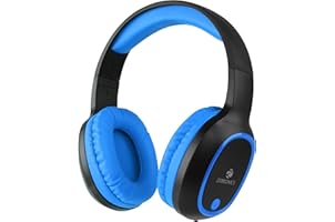 ZEBRONICS Zeb-Thunder Wireless Bluetooth Over The Ear Headphone, FM, mSD, 9 hrs Playback with Mic (Blue)