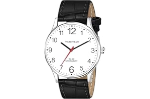 TIMEWEAR Analog Number Dial Leather Strap Watch for Men