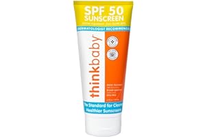 Thinkbaby SPF 50+ Baby Sunscreen – Safe, Natural Sunblock for Babies - Water Resistant Sun Cream – Broad Spectrum UVA/UVB Sun