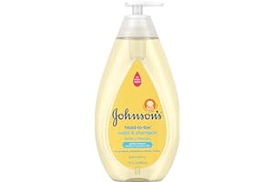 Johnson's Head-to-Toe Gentle Tear-Free Baby & Newborn Wash & Shampoo, Sulfate-, Paraben- Phthalate- & Dye-Free, Hypoallergeni