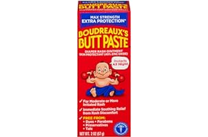 Boudreaux's Butt Paste Maximum Strength Diaper Rash Ointment, 2 Ounce Tube