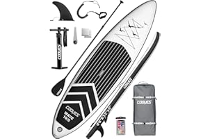 Cooyes Paddle Board, 10ft/10.6ft Inflatable Paddle Board, Stand up Paddle Board with Premium SUP Accessories & Backpack, Emer