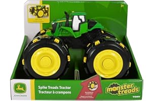 John Deere Tomy Monster Treads Tough Tractor, Green/Yellow/Black