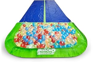 Bunch O Balloons Water Slide Wipeout 2 Lane + 5 Balloon Bunches (165+ Water Balloons) by ZURU Rapid-Filling Self-Sealing Ball