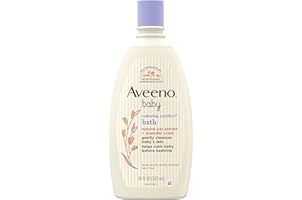 Aveeno Baby Calming Comfort Bath with Relaxing Lavender & Vanilla Scents, Hypoallergenic & Tear-Free Formula, Paraben- & Phth