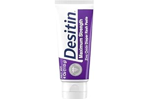 Desitin Maximum Strength Baby Diaper Rash Cream with 40% Zinc Oxide for Treatment, Relief & Prevention, Hypoallergenic,, Phth
