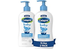 Baby Wash & Shampoo by CETAPHIL, 13.5oz Pack of 2, Hypoallergenic, Gentle Enough for Everyday Use, Soap Free