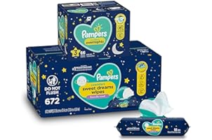 Overnight Diapers Size 3, 66 Count and Baby Wipes - Pampers Swaddlers Overnights Disposable Baby Diapers and Wipes, 12X Pop-T