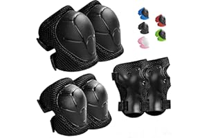 Wemfg Kids Protective Gear Set Knee Pads for Kids 3-14 Years Toddler Knee and Elbow Pads with Wrist Guards 3 in 1 for Skating
