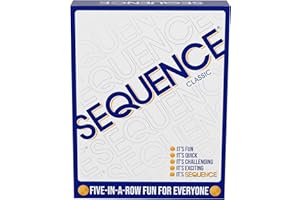 SEQUENCE- Original SEQUENCE Game with Folding Board, Cards and Chips by Jax ( Packaging may Vary ) White, 10.3" x 8.1" x 2.31