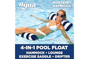 Aqua Original 4-in-1 Monterey Hammock Pool Float & Water Hammock – Multi-Purpose, Inflatable Pool Floats for Adults – Patente