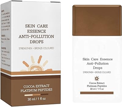 Skin Care Essence Anti-Pollution Bronzing Drops with Peptides, 30ml Anti-Pollution Sunshine Drops, Fake Tan Peptide Serum,...