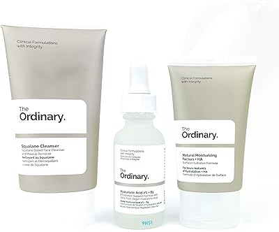 The Ordinary The Daily Set (3 Pcs: Squalane Cleanser - Hyaluronic Acid 2% + B5 - Natural Moisturizing Factors + HA)