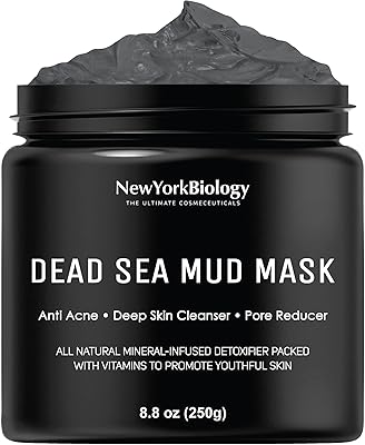 New York Biology Dead Sea Mud Mask for Face and Body - Spa Quality Pore Reducer for Acne, Blackheads and Oily Skin, Natura...