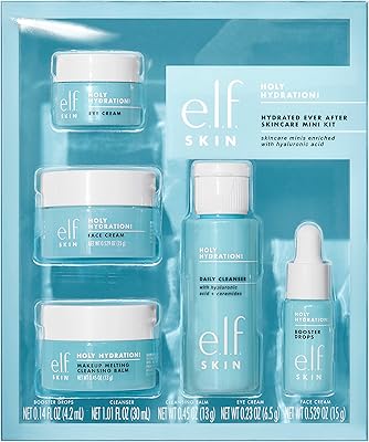 e.l.f.SKIN Hydrated Ever After Skincare Mini Kit, Cleanser, Makeup Remover, Moisturizer & Eye Cream For Hydrating Skin, TS...